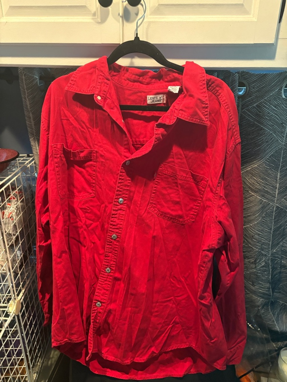 Levi's Red Corduroy Button-Down Shirt